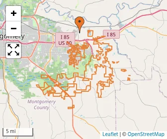 Area schools map